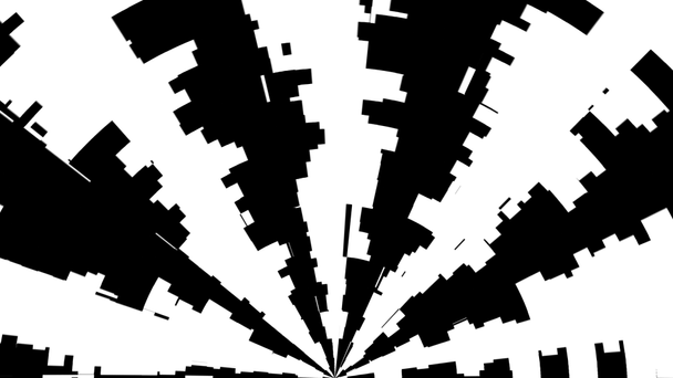 Zwarte en witte strepen. Computergegenereerde abstracte achtergrond, 3D render - Video