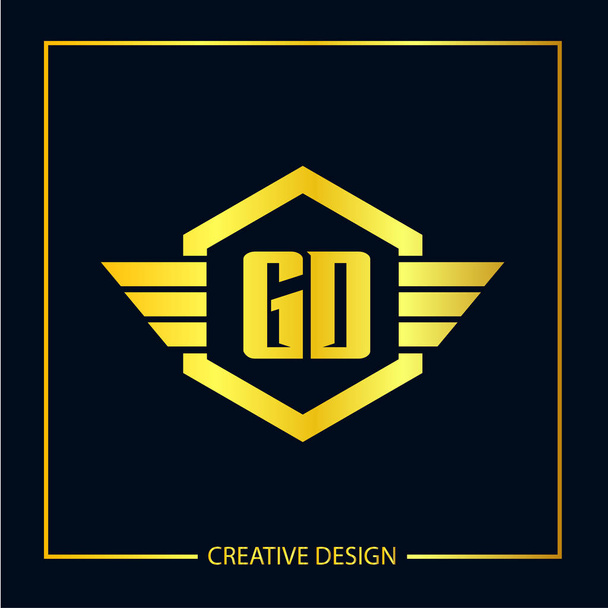 Initial Letter GD Logo Template Design - Vector, Image