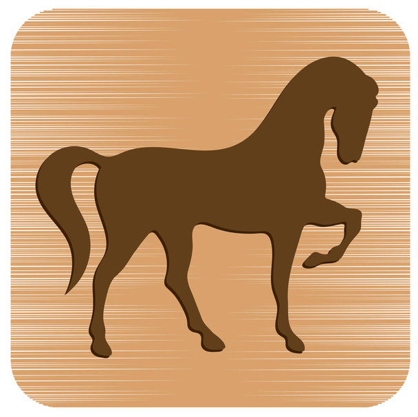 Horse silhouette icon, vector illustratio - Vector, imagen