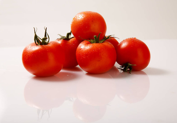 Vegetables, tomatoes fresh on the table. - Foto, Imagem