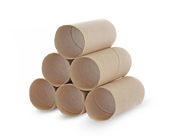 paper roll of bathroom on white background - Photo, Image