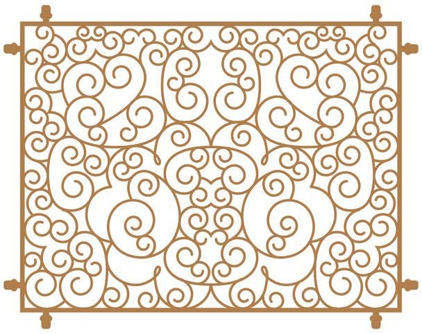 Scrolls forming abstract floral ornament. Luxury background, wallpaper, textile printing, packaging, wrapper, etc. - Vector, Image