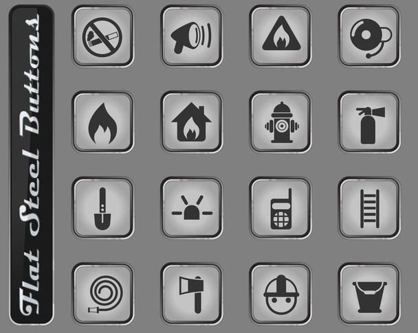 zestaw ikon straży pożarnej - Wektor, obraz
