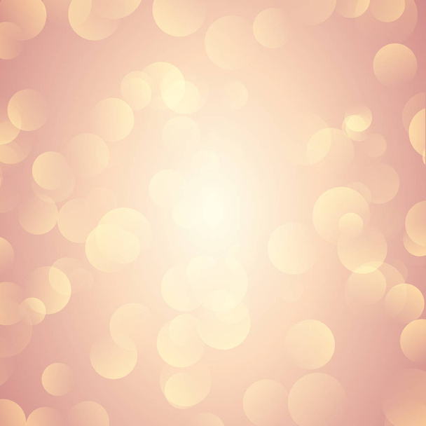 Festive background with rose gold bokeh lights design - Vector, Image