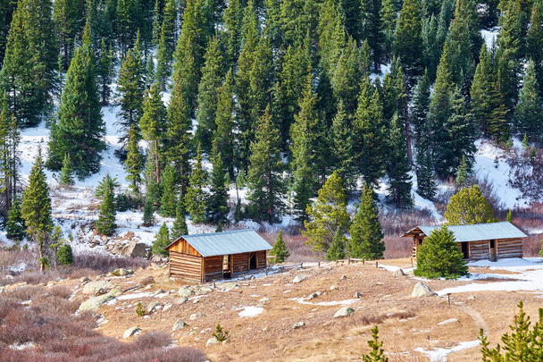 Unabhängigkeit Geisterstadt im Wald, Colorado Berge, Vereinigte Staaten - Foto, Bild