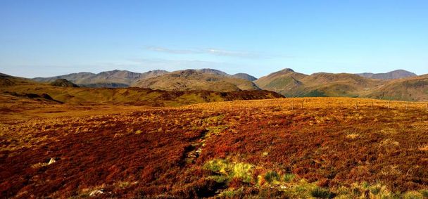 The summit ridge line of the Southern fells - Photo, Image