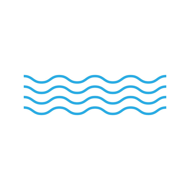 Wave icon on white background. Vector illustrations. Flat - Vector, Image