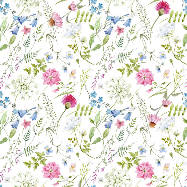 Watercolor floral pattern - Foto, Imagen