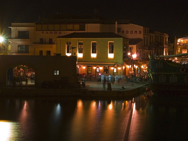 Rethymnon - Venetian port at nigtht - Photo, Image
