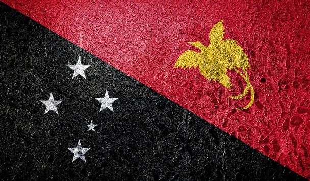 abstrakte Flagge von Papua Neuguinea - Foto, Bild
