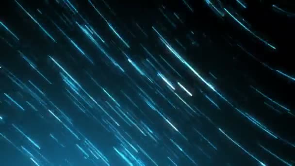 Glitch lijnen, reizen in het donker met hoge snelheid, 3d maken computer gegenereerde achtergrond - Video