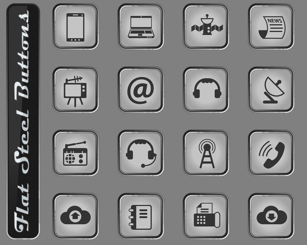 iletişim Icon set - Vektör, Görsel
