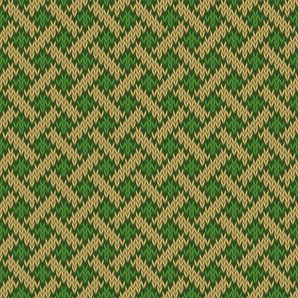 ケルト族の結び目に基づく無限シームレス ニット紡毛パターン - ベクター画像