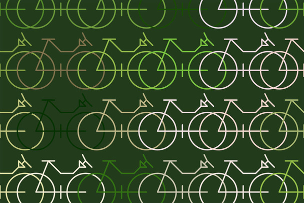 Abstract outline of bicycle. Good for web page, wallpaper, graphic design, catalog, texture or background. Cartoon style vector. - Vector, afbeelding