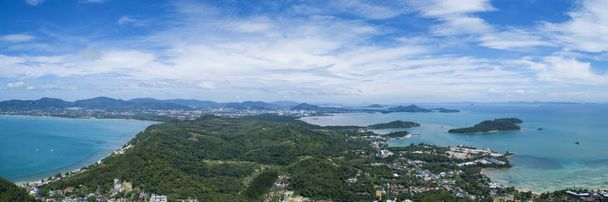 Αεροφωτογραφία κηφήνας shot Πανόραμα Πουκέτ νησί πανέμορφο νησί στην Ταϊλάνδη - Φωτογραφία, εικόνα