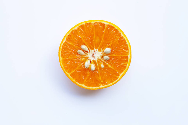 Fresh orange isolated on white background. - Foto, afbeelding