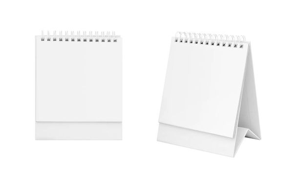 Bureau en papier blanc calendrier spirale
. - Photo, image