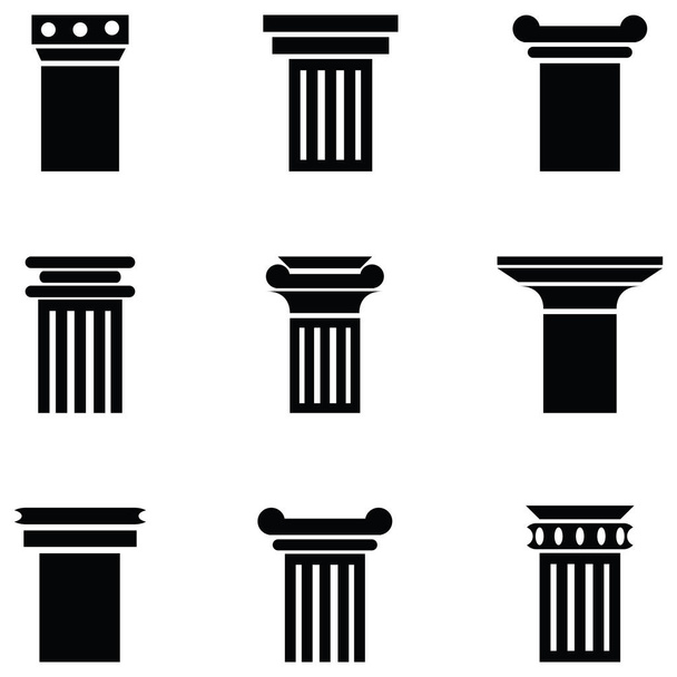 el conjunto de iconos de columna
 - Vector, Imagen