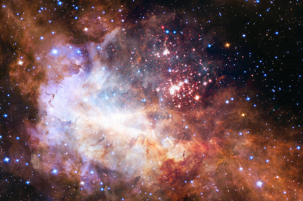 Hermoso fondo de galaxia con nebulosa, polvo de estrellas y estrellas brillantes. Elementos de esta imagen proporcionados por la NASA
. - Foto, Imagen