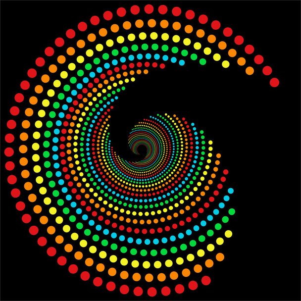 Rainbow dots spiral 2 - Photo, Image