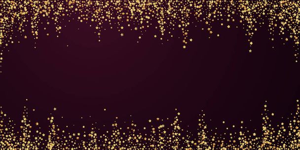 Estrelas de ouro luxo espumante confete. Dispersão de sm - Vetor, Imagem