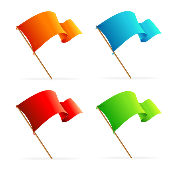 Set of vector flags. Icons - Vettoriali, immagini