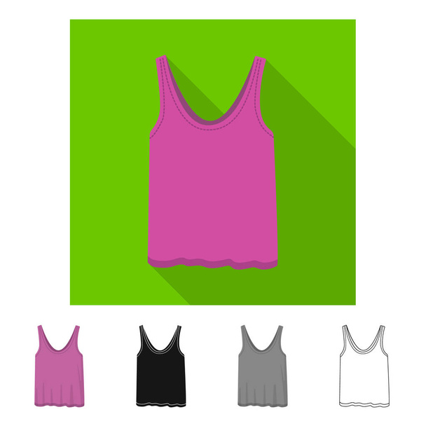 Isolated object of woman and clothing symbol. Collection of woman and wear vector icon for stock. - ベクター画像