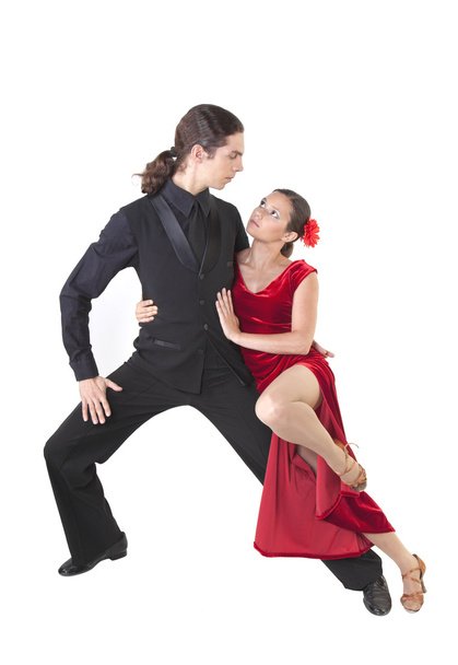 Young couple dancing tango - Fotó, kép
