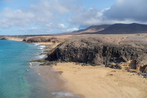 Cera beach (Playa de la Cera, Papagayo beaches, Lanzarote island, Canary Islands, Spain - Фото, изображение