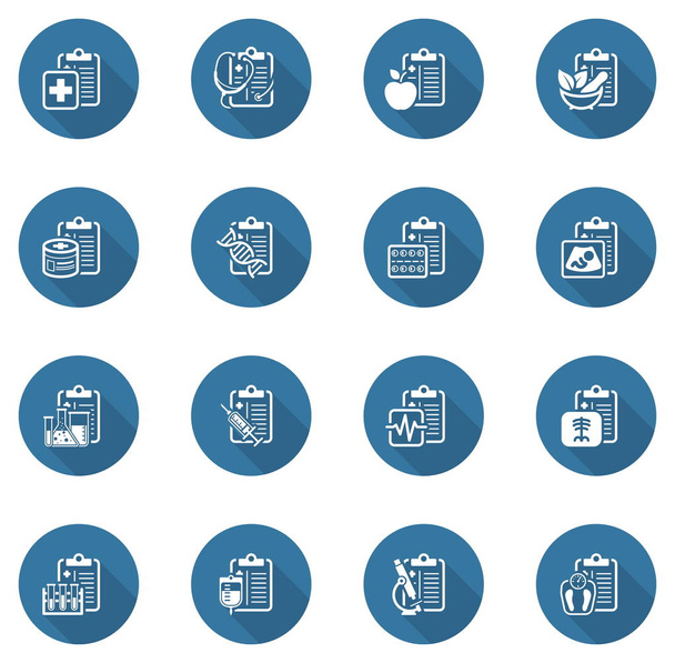 Medical Services and Health Care Flat Icons Set - Vector, Image