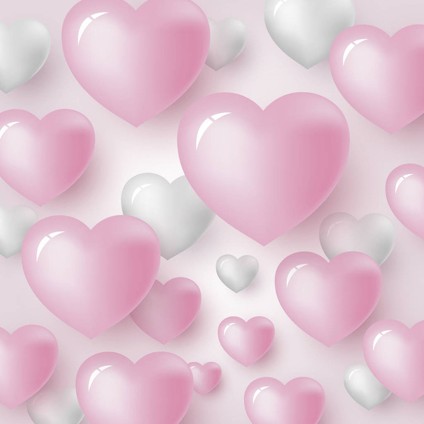 Design de fundo do coração para dia dos namorados e ilustração do vetor do cartão de casamento
 - Vetor, Imagem