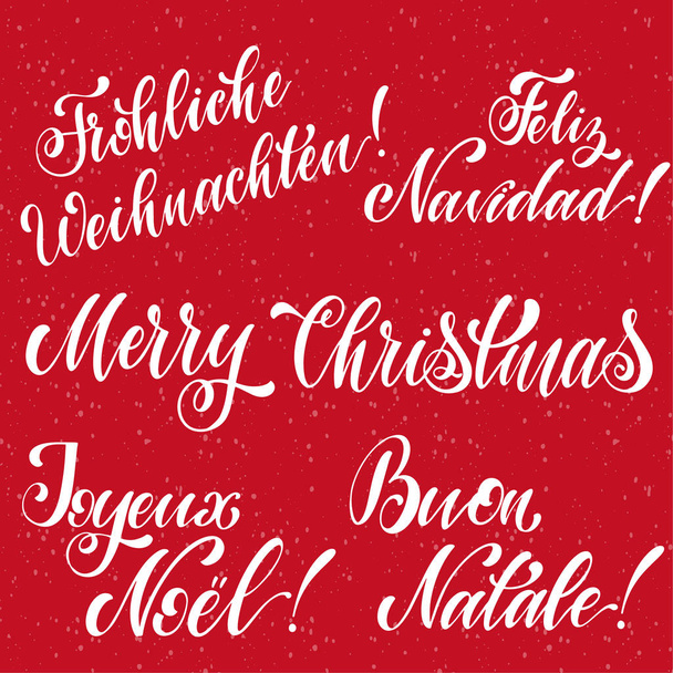Merry Christmas lettering - Vector, Image