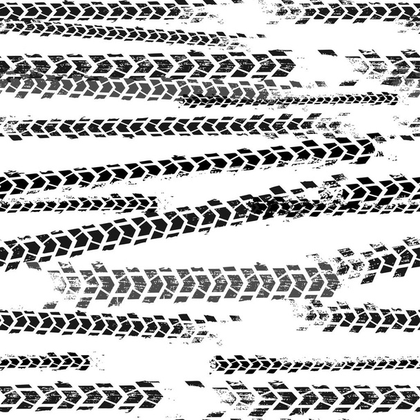 Naadloze band Tracks patroon  - Vector, afbeelding