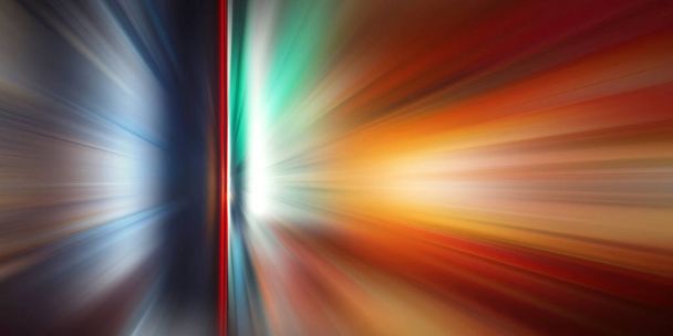Abstrait Fond de vitesse de mouvement, lignes colorées et flou - Photo, image