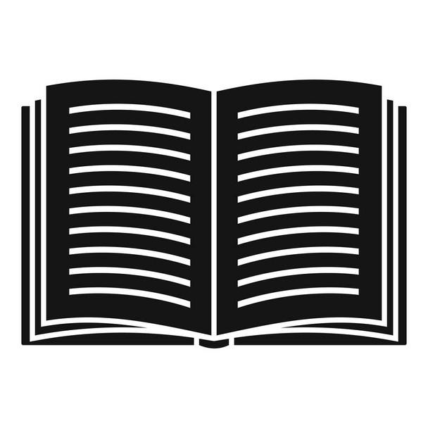 Open book icon, simple style - Vettoriali, immagini