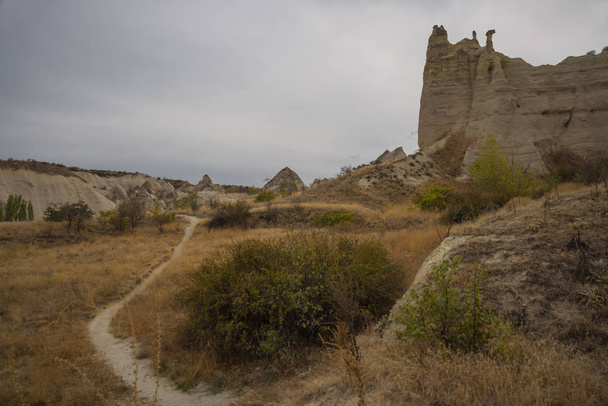 White valley, Cappadocia, gorge Baydere, Turkey: Extraordinary landscape with mountains and rocks in autumn. - 写真・画像