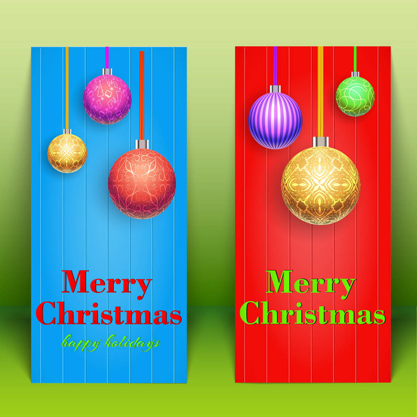 Decorative Greeting Vertical Banners - Vector, Image