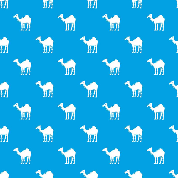 Camel pattern vector seamless blue - Vector, Imagen