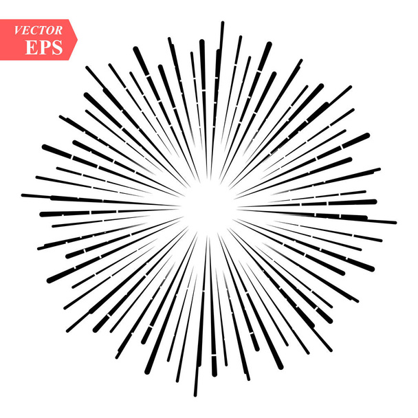 Винтажный солнечный взрыв. Звезда Бруст. Дизайн украшенного элемента. Векторная миграция
 - Вектор,изображение