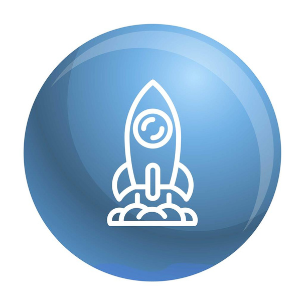 Start up rocket icon, outline style - ベクター画像