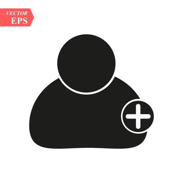 add user icon. add user vector illustration on white background for web and apps. - Vector, Image