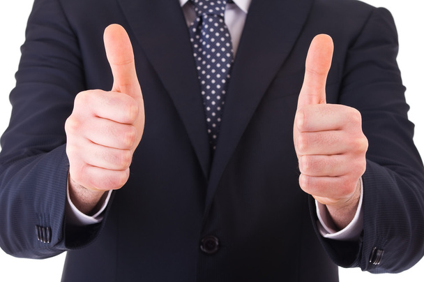Business man showing thumbs up sign. - Photo, Image