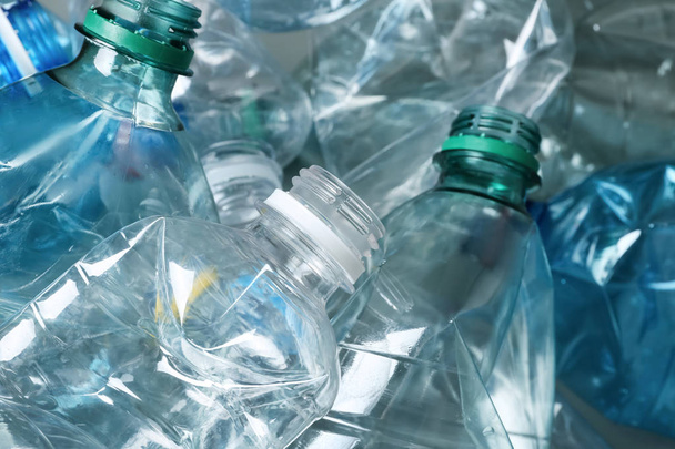 Many plastic bottles as background, closeup. Recycle concept - Фото, зображення