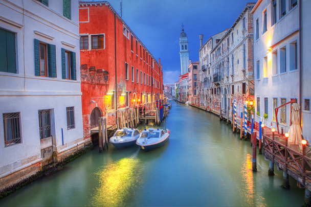 Benátky Canal večer - Fotografie, Obrázek