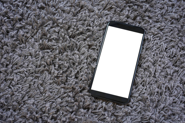 Smart Phone with blank screen  phone screen mockup Close up - Φωτογραφία, εικόνα