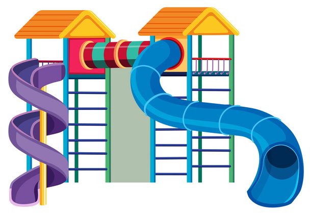 Isolated outdoor slide set illustration - Vector, Image