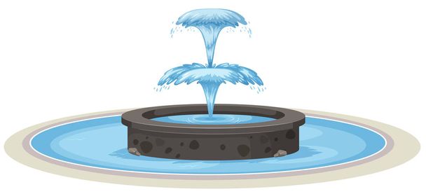 Isolated fountain on white background illustration - Vector, Image
