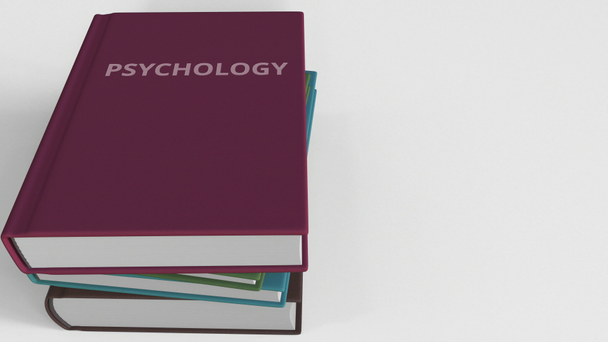 Capa de livro com título de PSYCHOLOGY. Animação 3D
 - Filmagem, Vídeo