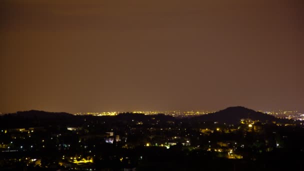 Éjszakai Timelapse leszálló repülők - Felvétel, videó