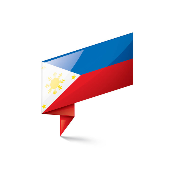 Bandera de Filipinas, ilustración vectorial sobre fondo blanco
 - Vector, imagen